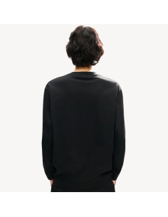 T-shirt À Manches Longues Brodé En Coton Noir Homme Kenzo présenté porté de face｜Boutique Homme Toulouse 2