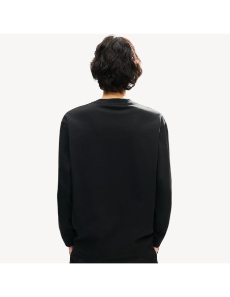 T-shirt À Manches Longues Brodé En Coton Noir Homme Kenzo présenté porté de dos｜Boutique Homme Toulouse