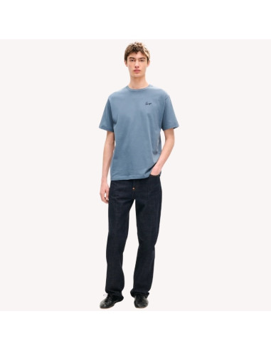 T-shirt Brodé 'KENZO Signature' En Coton Anthracite Homme Kenzo présenté porté de face|Boutique Homme Toulouse T-shirt Brodé 'KENZO Signature' En Coton Anthracite Homme Kenzo présenté porté de face|Boutique Homme Toulouse