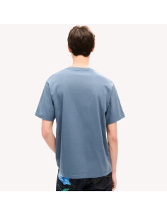 T-shirt Brodé 'KENZO Signature' En Coton Anthracite Homme Kenzo présenté porté de face｜Boutique Homme Toulouse 2