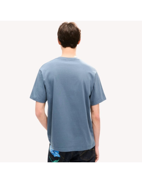 T-shirt Brodé 'KENZO Signature' En Coton Anthracite Homme Kenzo présenté porté de dos｜Boutique Homme Toulouse