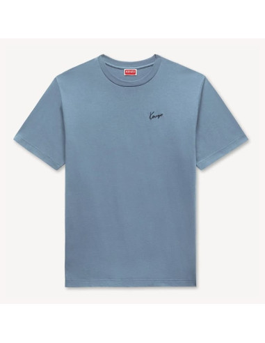 T-shirt Brodé 'KENZO Signature' En Coton Anthracite Homme Kenzo présenté de face|Boutique Homme Toulouse T-shirt Brodé 'KENZO Signature' En Coton Anthracite Homme Kenzo présenté de face|Boutique Homme Toulouse