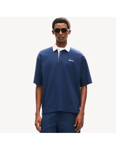 Polo Relax 'kenzo Varsity' Bleu Noir Homme Kenzo présenté porté de face|Boutique Homme Toulouse Polo Relax 'kenzo Varsity' Bleu Noir Homme Kenzo présenté porté de face|Boutique Homme Toulouse