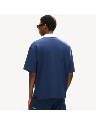 Polo Relax 'kenzo Varsity' Bleu Noir Homme Kenzo présenté porté de dos|Boutique Homme Toulouse Polo Relax 'kenzo Varsity' Bleu Noir Homme Kenzo présenté porté de dos|Boutique Homme Toulouse