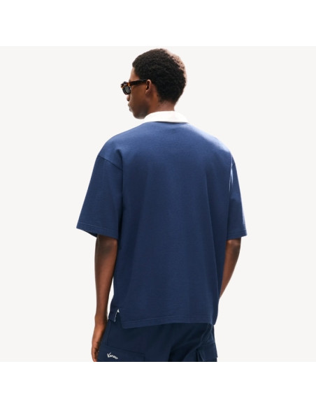 Polo Relax 'kenzo Varsity' Bleu Noir Homme Kenzo présenté porté de dos｜Boutique Homme Toulouse