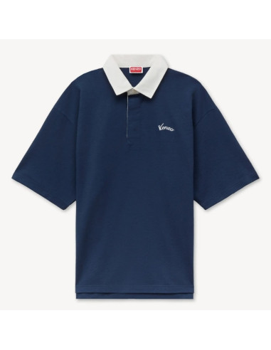 Polo Relax 'kenzo Varsity' Bleu Noir Homme Kenzo présenté de face|Boutique Homme Toulouse Polo Relax 'kenzo Varsity' Bleu Noir Homme Kenzo présenté de face|Boutique Homme Toulouse