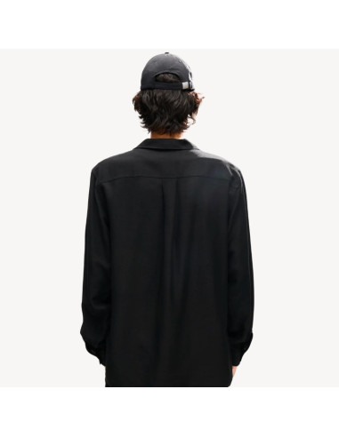Chemise Oversize Zippée 'KENZO Signature' Noir Homme Kenzo présenté porté de dos|Boutique Homme Toulouse Chemise Oversize Zippée 'KENZO Signature' Noir Homme Kenzo présenté porté de dos|Boutique Homme Toulouse