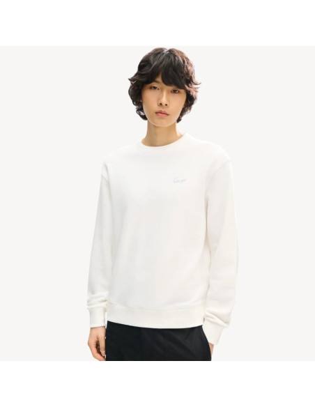 Sweatshirt Brodé En Coton Blanc Cassé Homme Kenzo présenté porté de face｜Boutique Homme Toulouse