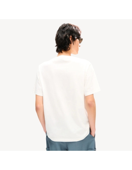 T-Shirt Brodé 'KENZO Signature' En Coton Blanc Homme Kenzo présenté porté de dos｜Boutique Homme Toulouse