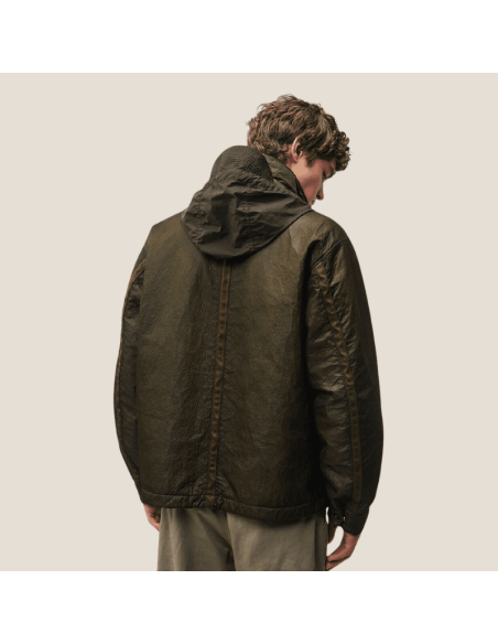 Veste Bi-Face Reversible Vert Homme C.P. Company présentée portée de dos｜Magasin Homme Toulouse