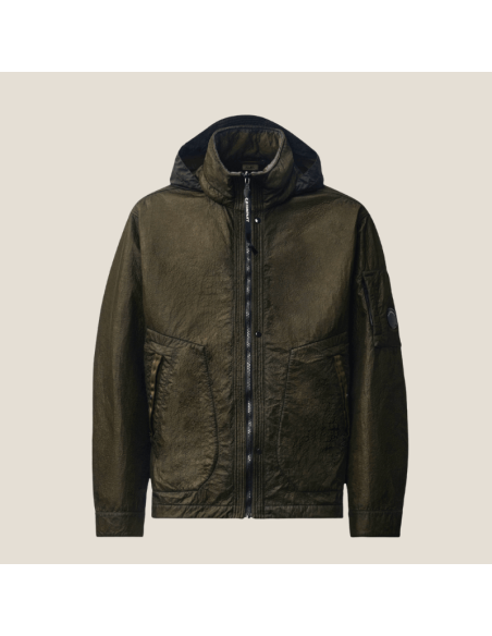Veste Bi-Face Reversible Vert Homme C.P. Company présentée de face｜Magasin Homme Toulouse