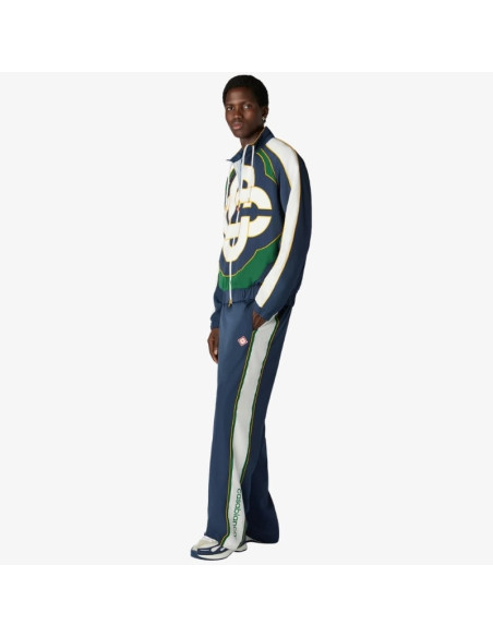 Pantalon De Survêtement Vert Et Bleu Marine Homme Casablanca présenté porté de face｜Boutique Homme Toulouse