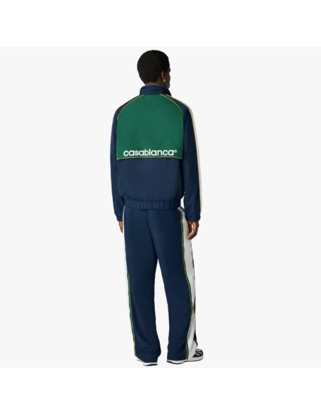Veste Coupe-Vent À Carreaux Vert Et Bleu Marine Homme Casablanca présenté porté de dos｜Boutique Homme Toulouse