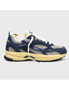 Sneaker The RE-RUN Americana Bleu Homme The Mercer Brand présentée portée de face｜Magasin Homme Toulouse