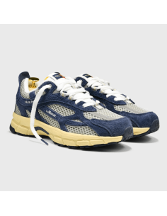 Sneaker The RE-RUN Americana Bleu Homme The Mercer Brand présentée portée de face｜Magasin Homme Toulouse 2