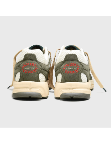Sneaker The Re-Run Evo New York Olive Homme The Mercer Brand présentée de dos｜Magasin Homme Toulouse