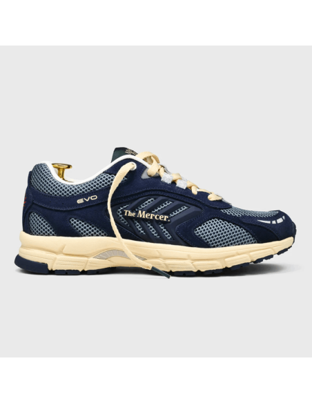 Sneaker The Re-Run Evo New York Navi Homme The Mercer Brand présentée portée de face｜Magasin Homme Toulouse