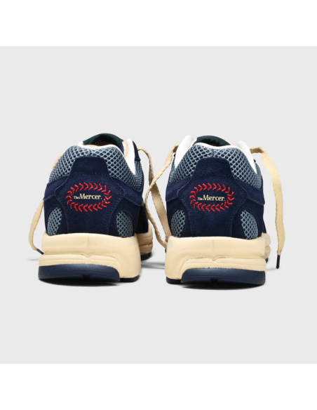 Sneaker The Re-Run Evo New York Navi Homme The Mercer Brand présentée portée de dos｜Magasin Homme Toulouse