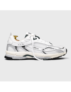 Sneaker The Re-Run White Silver Blanc & Vert The Mercer Brand présentée portée de face｜Magasin Homme Toulouse