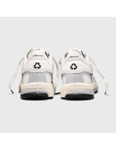 Sneaker The Re-Run White Silver Blanc & Vert The Mercer Brand présentée portée de dos|Magasin Homme Toulouse Sneaker The Re-Run White Silver Blanc & Vert The Mercer Brand présentée portée de dos|Magasin Homme Toulouse