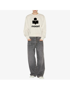 Sweat Shirt Mikoy Écru Homme Isabel Marant présenté porté de face｜Boutique Homme Toulouse