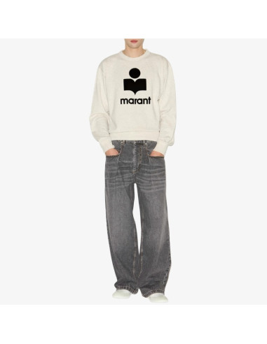 Sweat Shirt Mikoy Écru Homme Isabel Marant présenté porté de face|Boutique Homme Toulouse Sweat Shirt Mikoy Écru Homme Isabel Marant présenté porté de face|Boutique Homme Toulouse