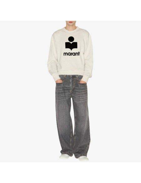 Sweat Shirt Mikoy Écru Homme Isabel Marant présenté porté de face｜Boutique Homme Toulouse