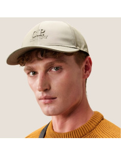 Casquette Chrome-R Logo Beige Homme C.P. Company présenté porté de face｜Boutique Homme Toulouse