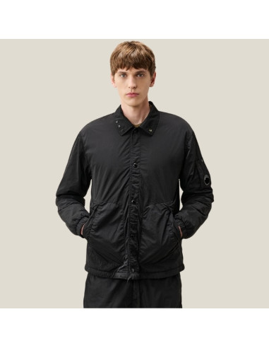 Veste Chrome-R Coach Lens Jacket Noir Homme C.P. Company présenté porté de face|Boutique Homme Toulouse Veste Chrome-R Coach Lens Jacket Noir Homme C.P. Company présenté porté de face|Boutique Homme Toulouse