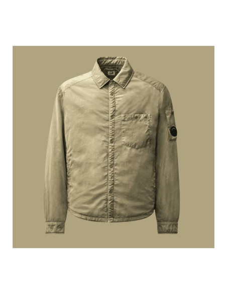 Surchemise En Chrome-R Fallen Rock - Beige Homme présentée de dos｜Magasin Homme Toulouse