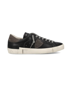 Sneakers Prsx Noir Boue Homme Philippe Model présentées portées de face｜Magasin Homme Toulouse