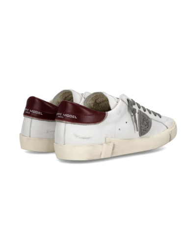 Sneakers Prsx Blanc Bordeaux Homme Philippe Model présentées portées de dos|Magasin Homme Toulouse Sneakers Prsx Blanc Bordeaux Homme Philippe Model présentées portées de dos|Magasin Homme Toulouse