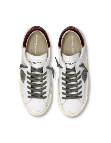 Sneakers Prsx Blanc Bordeaux Homme Philippe Model présentées portées de haut|Magasin Homme Toulouse Sneakers Prsx Blanc Bordeaux Homme Philippe Model présentées portées de haut|Magasin Homme Toulouse
