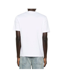 Tee Shirt À Logo Optic Blanc Homme Lanvin présenté porté de face｜Boutique Homme Toulouse 2