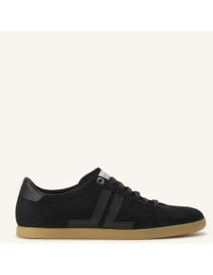 Sneakers Glen 2.0 En Cuir Noir Homme Lanvin présentées portées de face｜Magasin Homme Toulouse