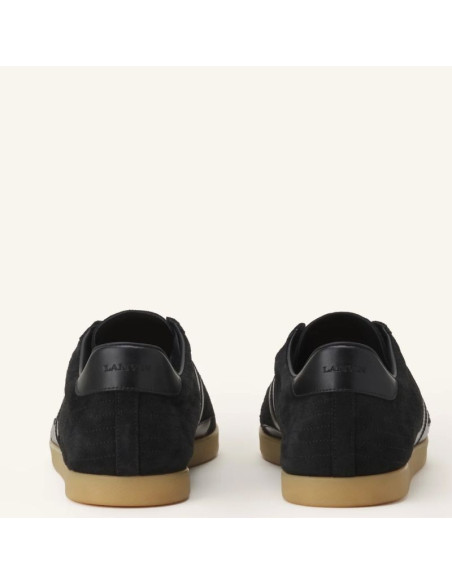 Sneakers Glen 2.0 En Cuir Noir Homme Lanvin présentées portées de dos｜Magasin Homme Toulouse