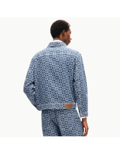 Veste 'Kenzogram' En Denim Japonais Blue Denim Homme Kenzo présentée portée de face｜Magasin Homme Toulouse 2
