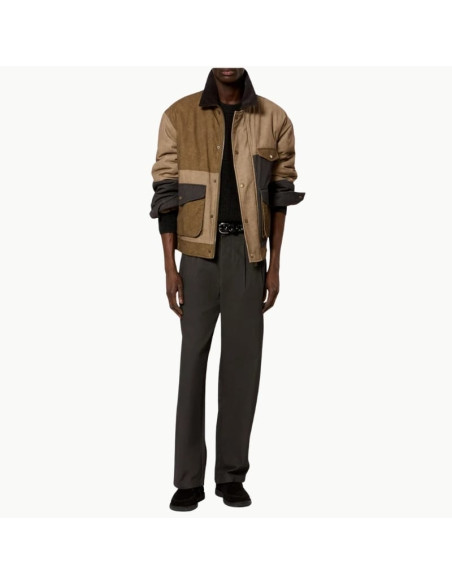Veste Tores Kaki Homme Marant présentée portée de face｜Magasin Homme Toulouse