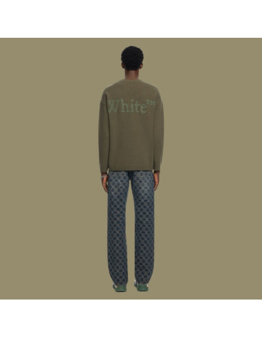 Pull Bookish En Maille À Col Rond Kaki Homme présenté porté de dos|Magasin Homme Toulouse Pull Bookish En Maille À Col Rond Kaki Homme présenté porté de dos|Magasin Homme Toulouse