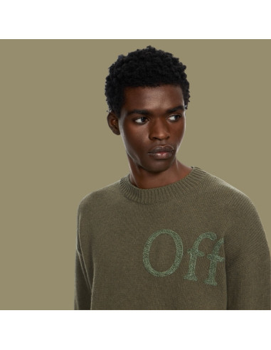 Pull Bookish En Maille À Col Rond Kaki Homme présenté de profil|Magasin Homme Toulouse Pull Bookish En Maille À Col Rond Kaki Homme présenté de profil|Magasin Homme Toulouse