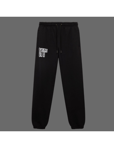Pantalon De Survêtement Motion Arrow Noir Homme Off-White présenté de face｜Magasin Homme Toulouse