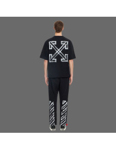 Pantalon De Survêtement Motion Arrow Noir Homme Off-White présenté de face｜Magasin Homme Toulouse 2