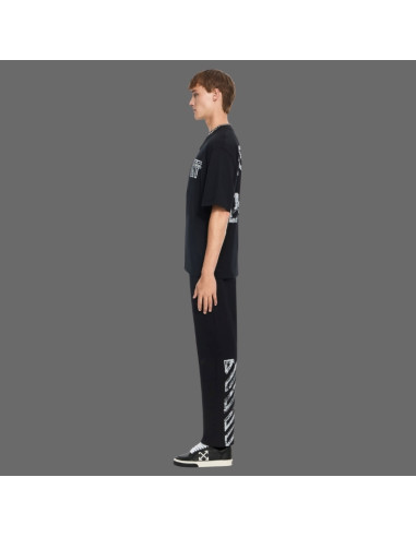 Pantalon De Survêtement Motion Arrow Noir Homme Off-White présenté porté de profil｜Magasin Homme Toulouse