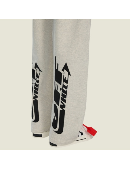 Pantalon De Survêtement Half Gris Homme Off-White présenté de profil｜Magasin Homme Toulouse
