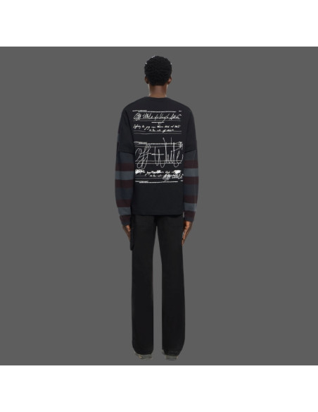 Pantalon Racing Staff Noir Homme Off-White présenté porté de dos｜Magasin Homme Toulouse