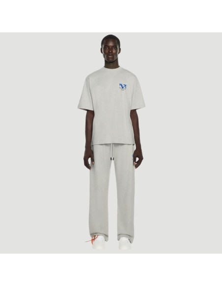 T-Shirt Half Gris Homme Off-White présenté porté de face｜Magasin Homme Toulouse