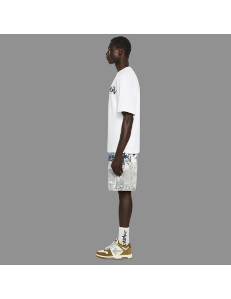 T-shirt Arrow Blanc Homme Off-White présenté porté de profil｜Magasin Homme Toulouse