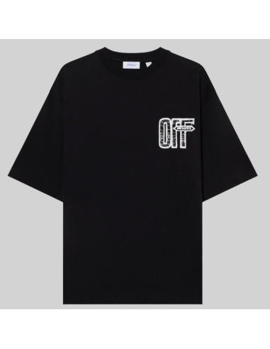 T-Shirt Motion Arrow Noir Homme Off-White présenté de face｜Magasin Homme Toulouse