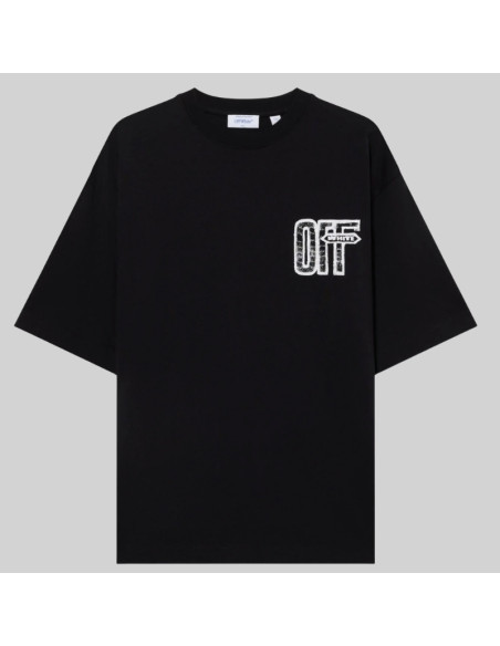 T-Shirt Motion Arrow Noir Homme Off-White présenté de face｜Magasin Homme Toulouse