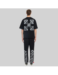 T-Shirt Motion Arrow Noir Homme Off-White présenté de face｜Magasin Homme Toulouse 2